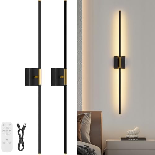 Battery Operated Wall Sconce Set of Two with Remote Control (2 Count)