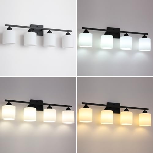 Milk Glass Vanity Lights for Bathroom