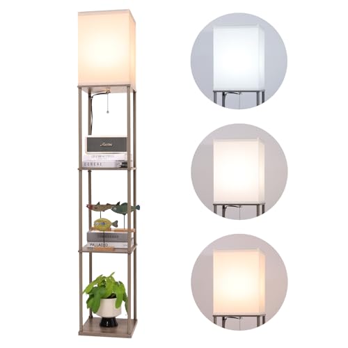 Floor Lamp with Shelves