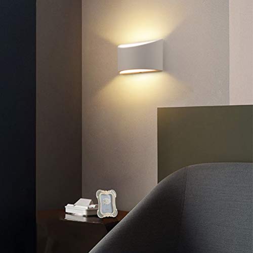 Aluminum Modern Indoor LED Wall Sconce Hardwired Interior Wall Lights Set of 2 Up and Down Wall Mount Light for Living Room Bedroom Hallway Corridor Warm White 3000K
