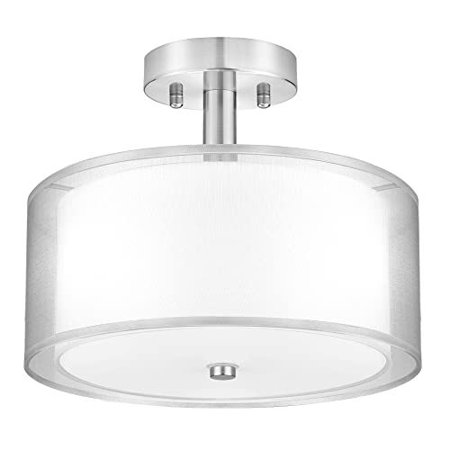 3 Light Semi Flush Mount Ceiling Light Fixture
