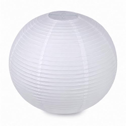 23.6" White Round Paper Lantern