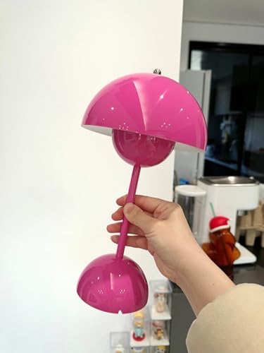 Modern Flower Bud Lamp 12" Cordless Touch Lamp Dimmable 2600mAh Rechargeable Desk Lamp Nordic Minimalist Mushroom Lamp Nightstand Bedside Lamp for Bedroom Living Room