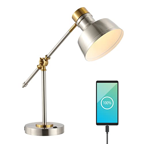 Allegra Metal Task Desk Lamp USB Port 18.5"
