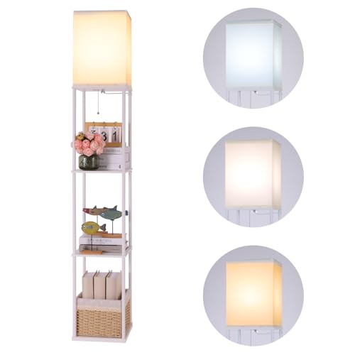 Floor Lamp with Shelves