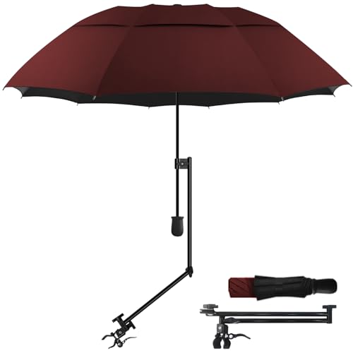 Adjustable Sun Umbrella with Clamp Clip