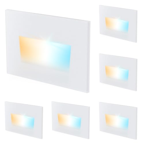 120V Hardwired Dimmable LED Stair Lights for Standard Gang Box (6 Count)