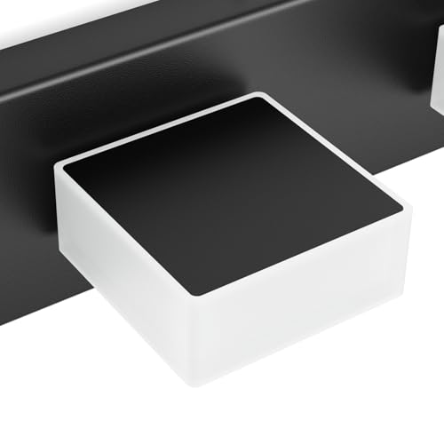 Black Bathroom Vanity Lights 48inch Metal Acrylic LED Modern Bathroom Wall Lighting Fixtures Matte Black
