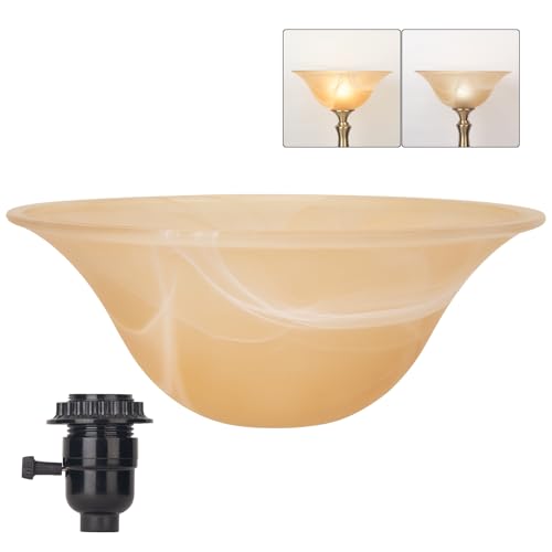 Glass Lamp Shade Replacement for Torchiere Floor Lamps