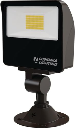 All-in-One LED Flood Light, Waterproof LED Outdoor Light Fixture with Adjustable Color Temperature, Knuckle Mount Dusk to Dawn Outdoor Lighting, MVOLT (ESXF1)