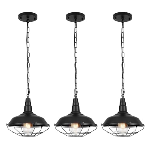 Black Pendant Light Kitchen Island 3 Pack (3 Count)