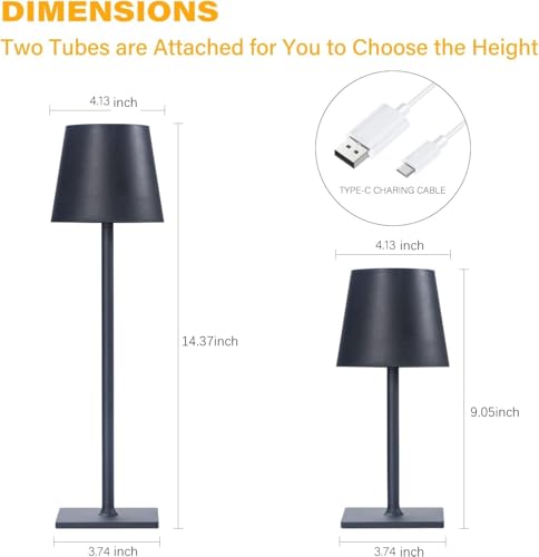 2 Pack Cordless Table Lamps (2 Count)