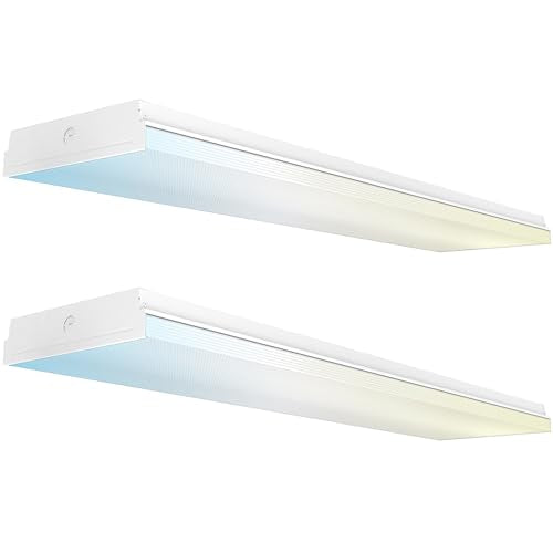Sunco 2 Pack 4FT Inch LED Shop Light Prisma Wraparound Fixture (2 Count)