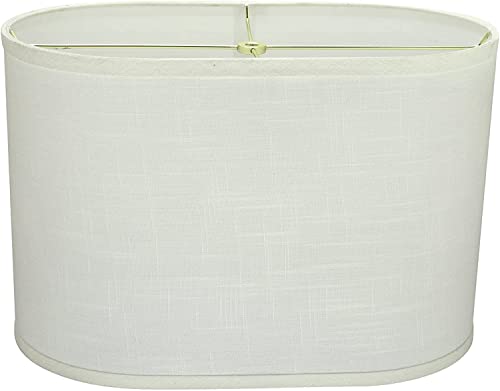 37051A Transitional Oval Hardback Shaped Spider Construction Lamp Shade in Off