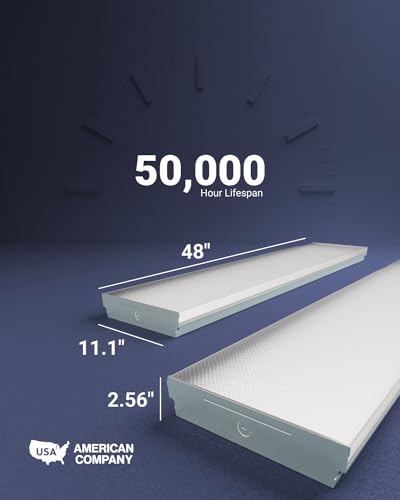 Sunco 2 Pack 4FT Inch LED Shop Light Prisma Wraparound Fixture (2 Count)