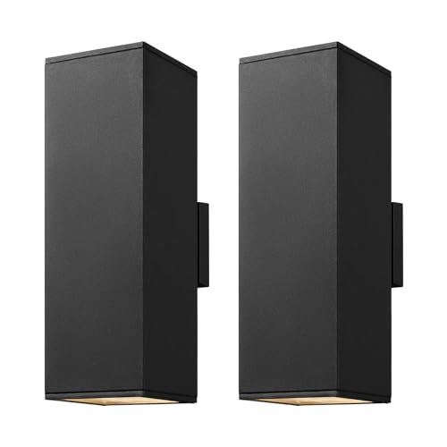 18" Modern Outdoor Porch Light in 2 Lights (2 Count)