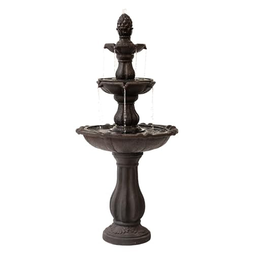 51" 3 Tier Outdoor Waterfall Fountain