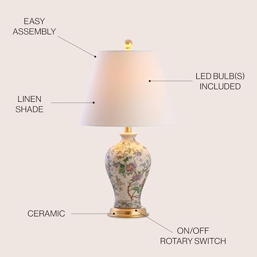 Grace 24" French Country Floral Urn Ceramic Lamp