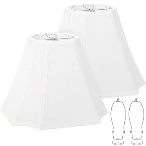 Square Cut Corner Bell Lamp Shades Set of 2