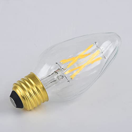 E26 Edison Bulb 6W Equivalent E26 LED Bulb 60 Watt Dimmable 4000K E26 Light Bulb AC120V Neutral White 600lm Flame Wrinkle Glass LED Bulb for Pendant