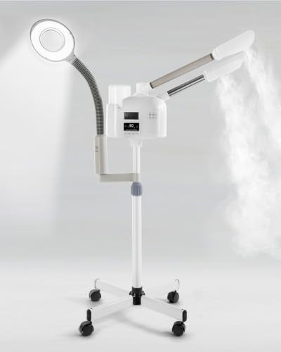 Professional Facial Steamer with 5X LED Magnifying Lamp 3 in 1