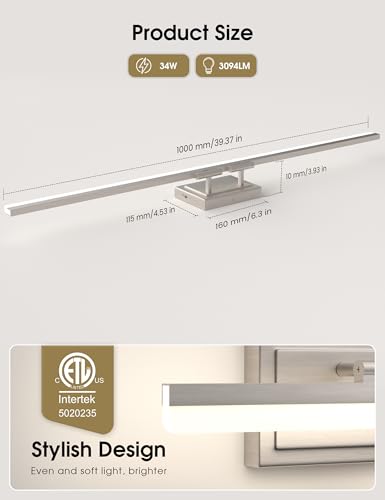 Modern Bathroom Vanity Light 39.4 inch