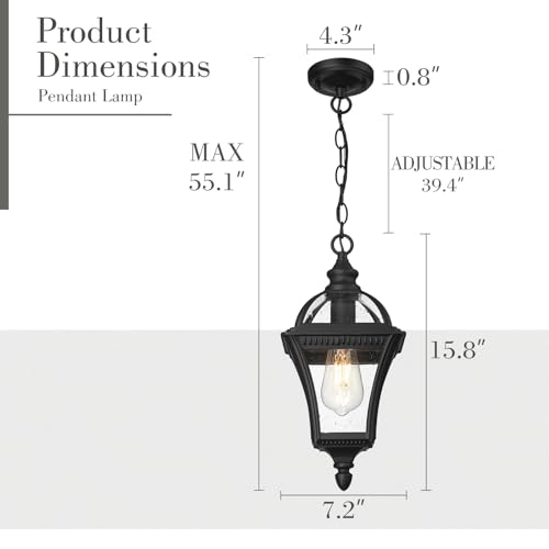 Modern Outdoor Hanging Porch Light