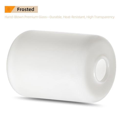 White Frosted Cylinder Glass Lamp Shade