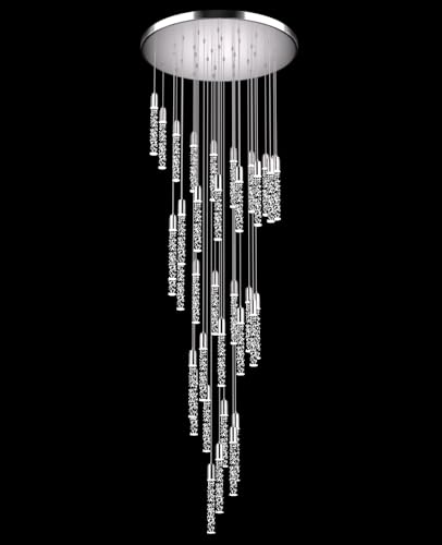 36 Light Modern LED Crystal Chandeliers for Living Room Entryway