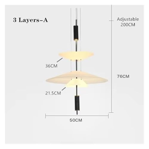 Nordic Acrylic LED Pendant Lights Umbrella Shape Chandelier Spain Art Designer Hanging Light Fixtures for Living Room Restaurant