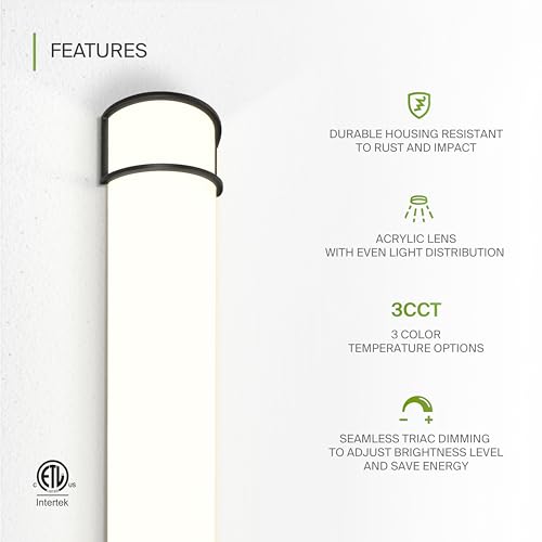 LED 48" Vanity Flush Mount Light Fixture