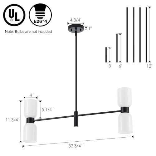 Modern Linear Chandelier for Kitchen Island