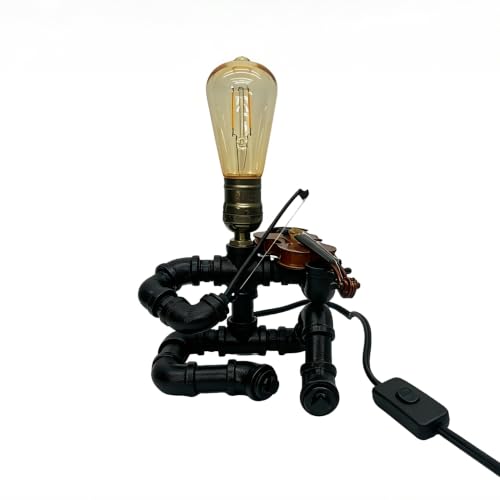 Industrial Pipe Violinist Table Lamp