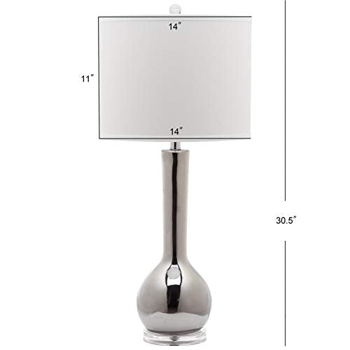 Lighting Collection Mae Long Neck Modern Contemporary Silver Ceramic 31 (2 Count)