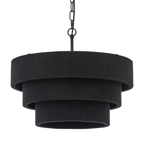 20” Boho Hand Woven Rattan Chandelier Modern 3 Round Adjustable Coastal Pendant Light for Kitchen Island Dining Living Room