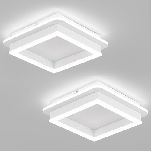 2 Packs Square Flush Mount Ceiling Light