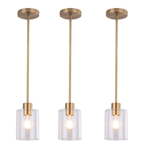 Brass Pendant Lights Kitchen Island (3 Count)