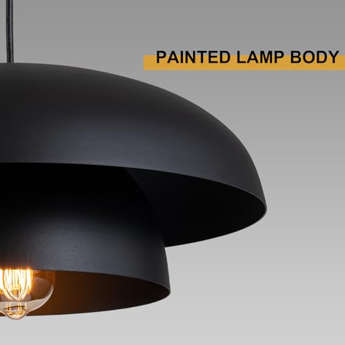 15.7" Black Modern Pendant Light Fixtures