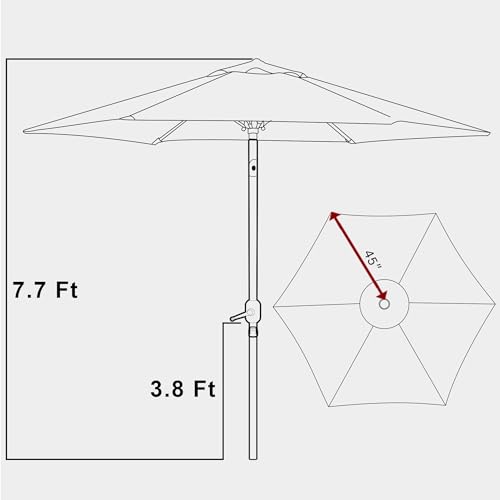 7.5 ft Solar Umbrella