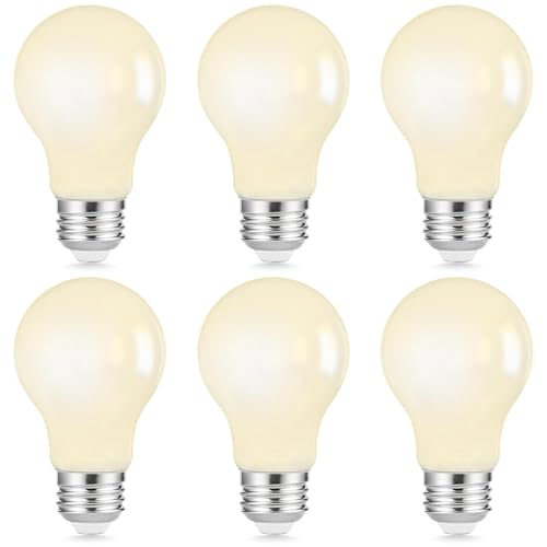 A19 LED Filament Bulbs Milky Glass (6 Count)