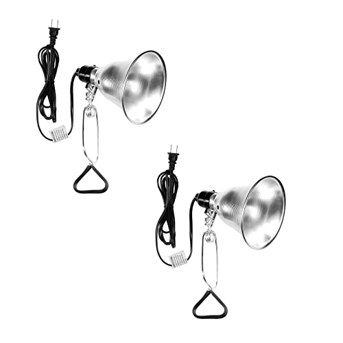 Clamp Lamp Light 60 Watt with 5.5 Inch Aluminum Reflector (2 Count)