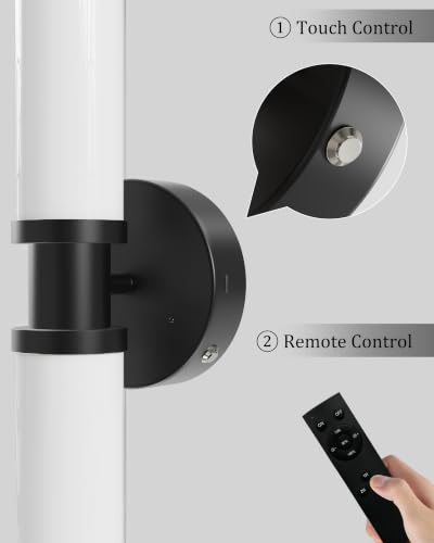 Black Rechargeable Battery Operated Wall Sconces with Remote