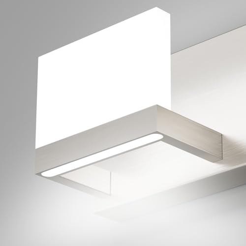 7 Lights LED Modern Vanity Light Brushed Nickel Bathroom Lighting Fixture Up and Down Bathroom Wall Light Over Mirror