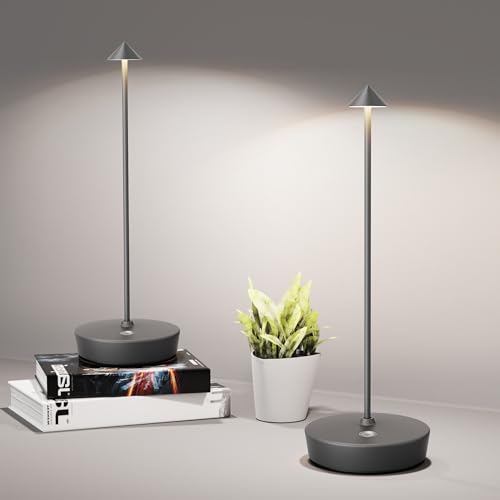 Cordless Table Lamp Rechargeable 6000mAh Battery Outdoor LED Light (2 Count)