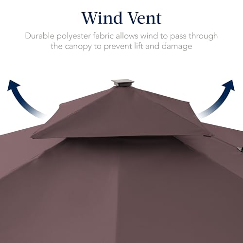 9x12ft LED Cantilever Patio Umbrella w