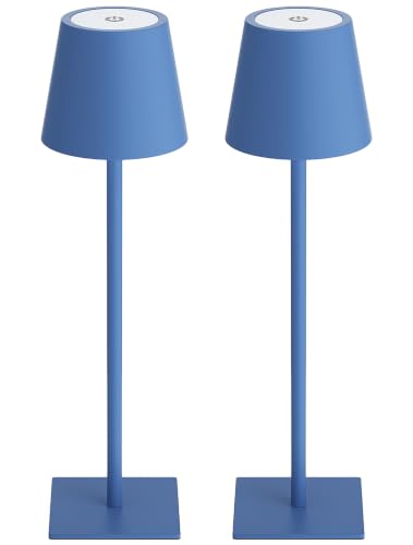 Cordless Rechargeable Table Lamp Navy 5000mAh Battery Operated Lamps (2 Count)