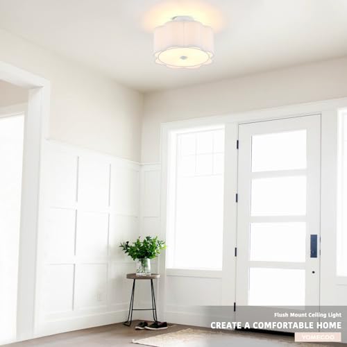 13" White Semi Flush Mount Ceiling Light