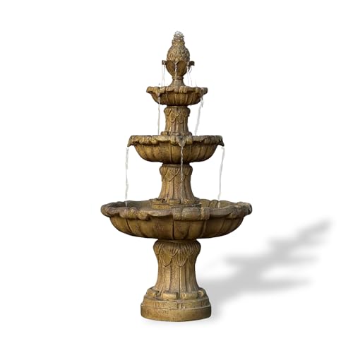 58.3" 3 Tier Outdoor Freestanding Water Fountain