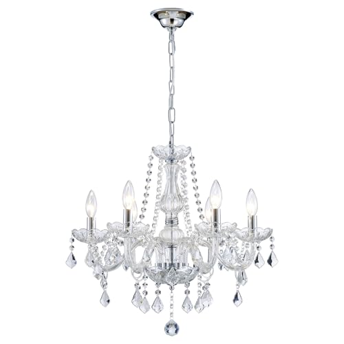 Crystal Chandelier Light Fixture (6 Count)