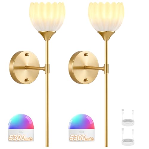 Vintage Battery Operated Wall Sconce Set of 2 (2 Count)
